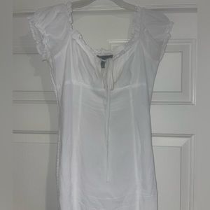 White off the shoulder milkmaid dress